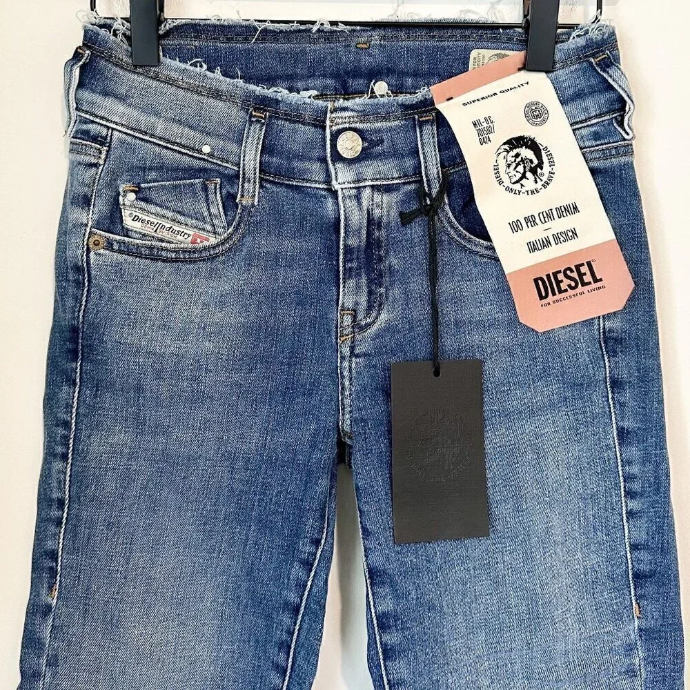 NWT Diesel Denim D-Ebbey Bootcut Low Waist Jeans - Size 24
